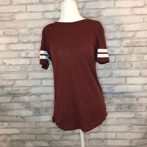 PINK Victoria secret maroon t shirt sz extra small